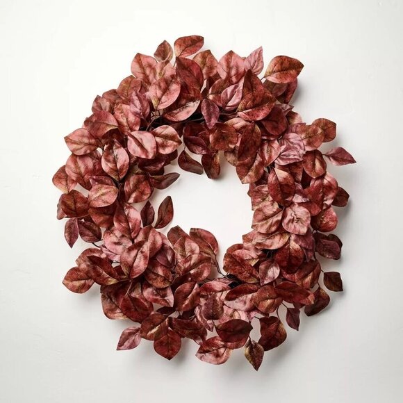 26" Rusted Beech Leaf Fall Wreath - Hearth & Hand Magnolia, Target 2024 - Picture 1 of 7
